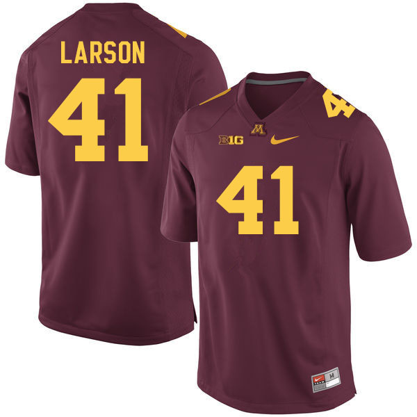 Men #41 Cade Larson Minnesota Golden Gophers College Football Jerseys Sale-Maroon